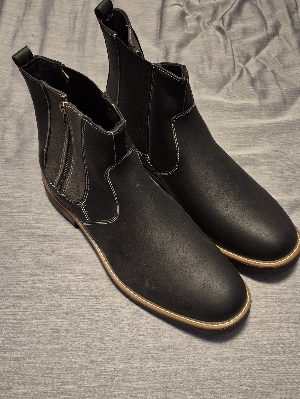 Black Chelsea Ankle Boots for Men - Classic Slip-On Style